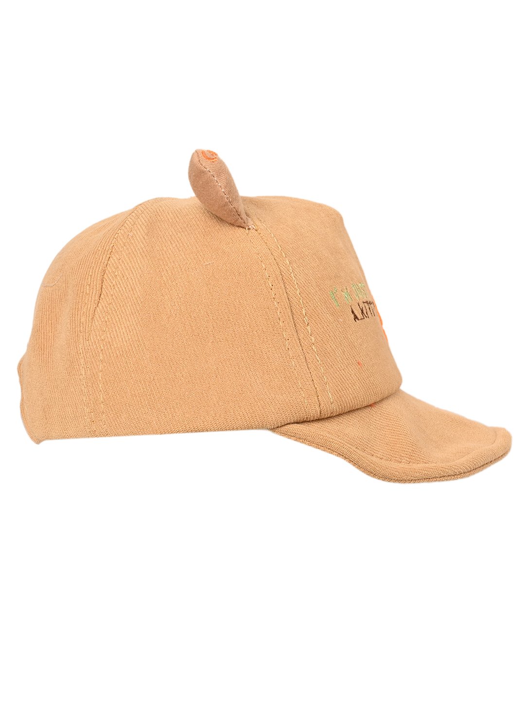 KID-O-WORLD-KITTEN EMBROIDERED HORN CAP-BEIGE